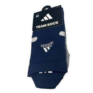 ADIDAS TEAM SOCK COTTON BLEND CREW SOCKS/ Blue/ Men Sz Medium New